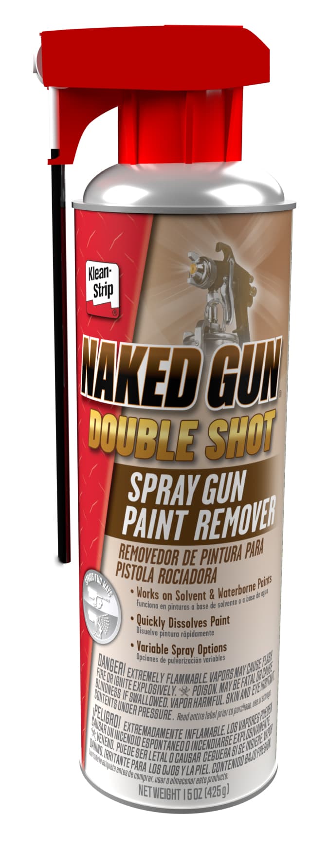 NAKED GUN® DOUBLE SHOT Spray Gun Paint Remover